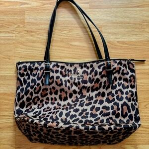 Kate Spade Leopard Print Tote Bag - Black and Brown